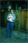 Owen and Laurel with new laurel tree