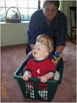 Hazen and Laurel go for a basket ride