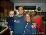 Hazen, David, Laura at Laura's graduation party