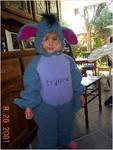 Laurel tries on Eeyore costume