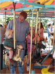 Laurel and Hazen on the Merry-go-round